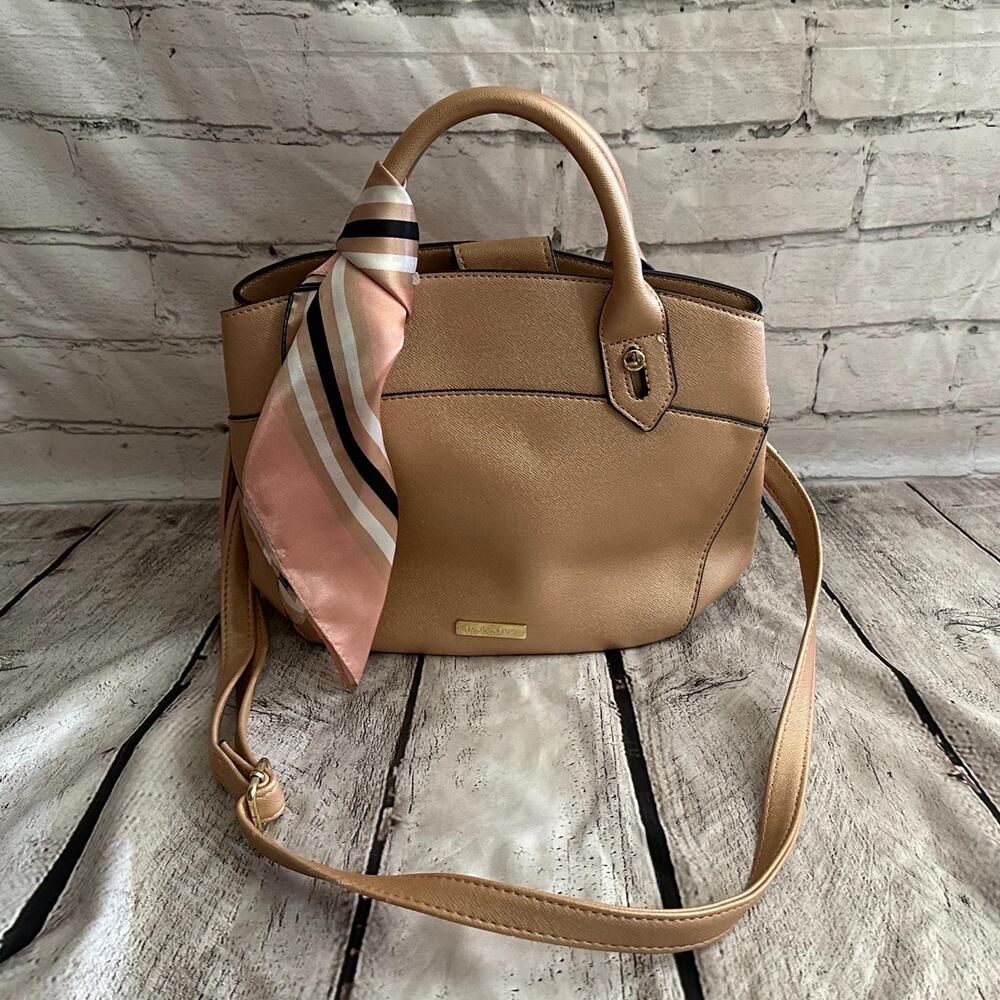 London Fog Pale Pink Handbag with Scarf
